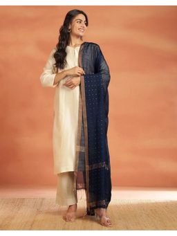 Fabindia - Navy Blue Viscose Woven Dupatta