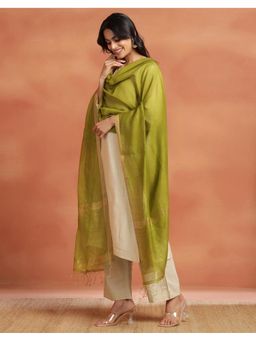 Fabindia - Olive Viscose Woven Dupatta