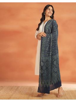 Fabindia - Indigo Cotton Ajrakh Printed Dupatta