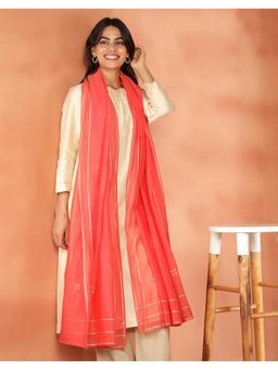 Fabindia - Coral Cotton Embroidered Dupatta