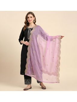 MUFFLY - Elegant Organza Pink Dupatta