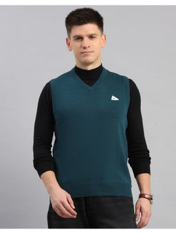 Monte Carlo - Teal V Neck Sleeveless Sweater