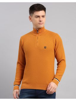 Monte Carlo - Yellow Turtle Neck Full Sleeve Pullover Sweater