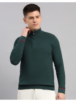 Monte Carlo - Green Turtle Neck Full Sleeve Pullover Sweater