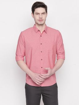 BASICS - Pink Cotton Polka Dots Shirt