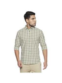 BASICS - Slim Fit Mellow Yellow Checks Shirt