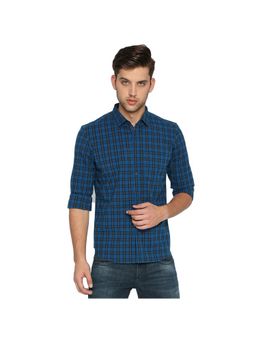BASICS - Slim Fit Imperial Blue Checks Shirt