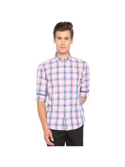 BASICS - Slim Fit Orchid Pink Checks Shirt