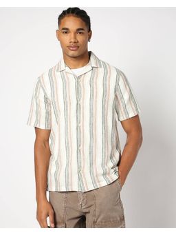 GAP - Off White Linen Stripes Shirt