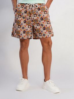 Bene Kleed - Beige Printed Relax Fit Boxer Shorts