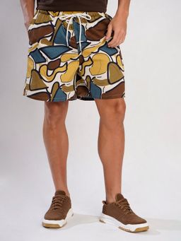 Bene Kleed - Mustard Printed Relax Fit Boxer Shorts