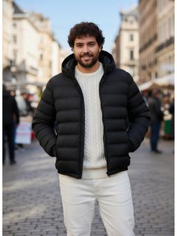 UNSTD - Black Plus Size Puffer Warm Winter Jacket