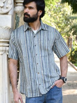 GOODHAND - Multi-Colour Pure Cotton Stripes Shirt