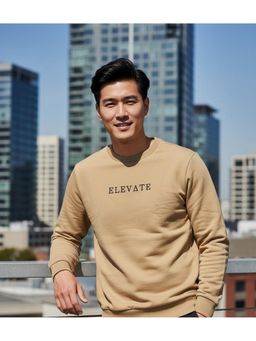 RIGO - Beige Typography Print Regular Fit Sweatshirt