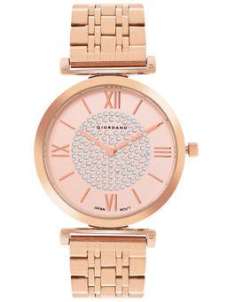 Giordano - Women Peach Round Dial Analog Stylish Watch