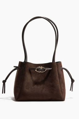 H&M - Women Brown Drawstring-Detail Shoulder Bag