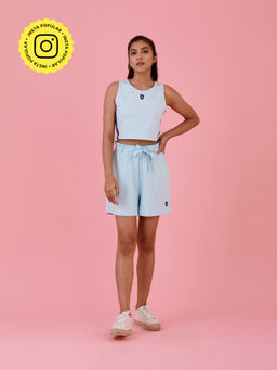 Muvazo - Cool Off Crop Tank Blue