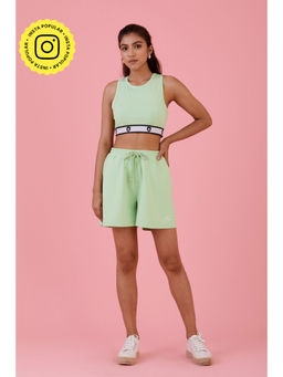 Muvazo - Cool Vibe Crop Tank Green
