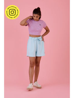 Muvazo - Bloom Crop T-shirt Lavender