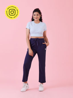 Muvazo - Bloom Crop T-shirt Blue