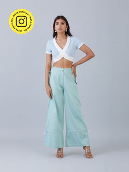 Muvazo - Bring It On Crop Top Blue