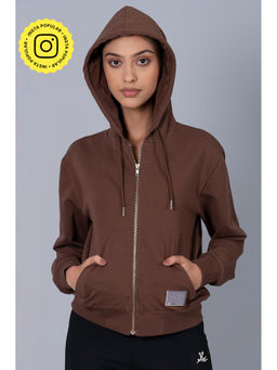 Muvazo - Women Chestnut Back To Basic Sweatshirt