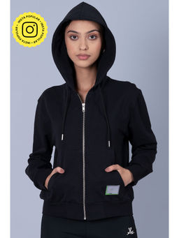 Muvazo - Women Black Back To Basic Sweatshirt