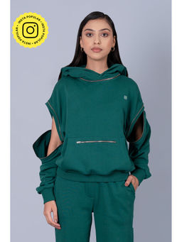 Muvazo - Women Evergreen Get It Girl Sweatshirt With Hoodie