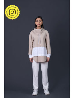 Muvazo - Women Beige Breathe Easy Sweatshirt