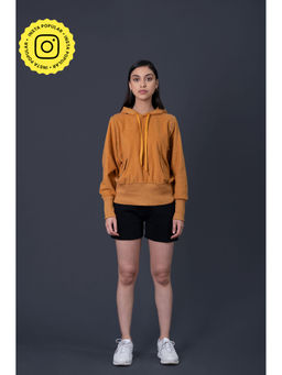 Muvazo - Women Mustard Sunset Bloom Hoodie