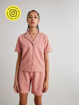 Muvazo - Womens Pink Bubble Gum Shorts