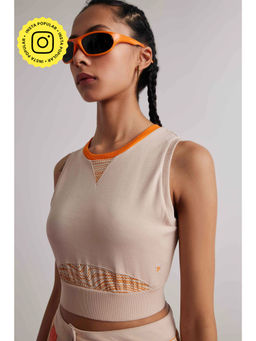 Muvazo - Womens Racer Crop Tank Top