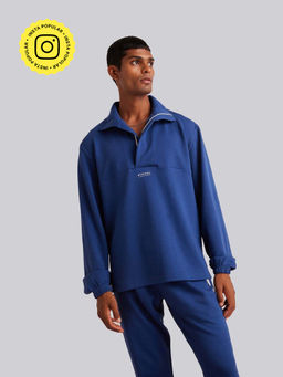 Muvazo - Zip Zest Men Pullover Sweatshirt