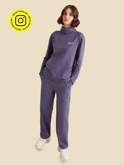 Muvazo - High Neck Craze Trendter Sweatshirt and Pant Co-Ord (Set of 2)