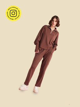 Muvazo - Zipper Bliss Pullover and Pant Co-Ord (Set of 2)