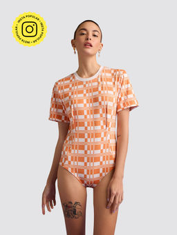 Muvazo - Zesty Tartan Bodysuit