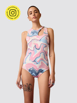 Muvazo - Psychedelic Print Bodysuit