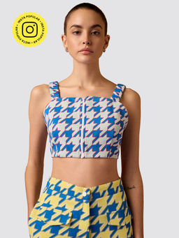 Muvazo - Houndstooth Vibe Zip Tank