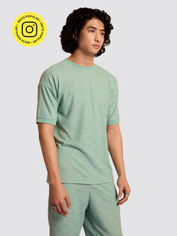 Muvazo - Maverick Jacquard T-Shirt Malachite Green