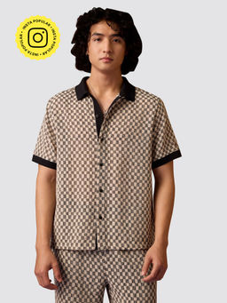 Muvazo - Pixel Pop Self Design Shirt