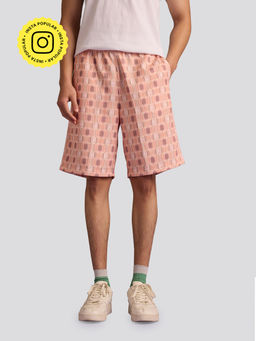 Muvazo - Geo Fusion Shorts Peach
