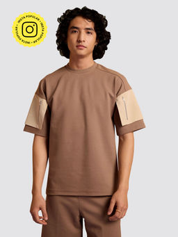 Muvazo - Walnut Wave Pocket T-Shirt