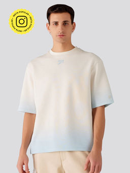 Muvazo - Gradient Gro-ove Unisex T-Shirt -AF Off White & Blue