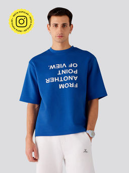 Muvazo - P.O.V Oversized Unisex T-Shirt Blue