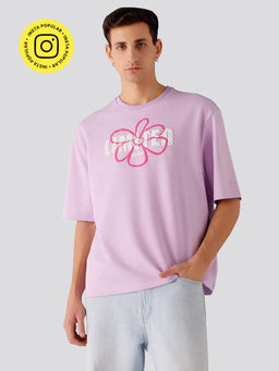 Muvazo - Anomaly Oversized Unisex T-Shirt - Lavender