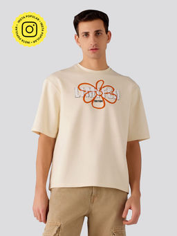 Muvazo - Anomaly Oversized Unisex T-Shirt - Buttermilk Off White