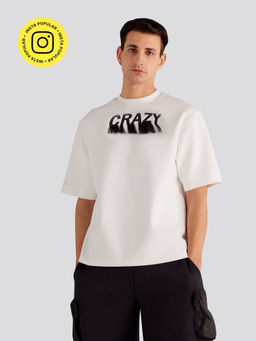Muvazo - Limited Edition Typography Oversized Unisex T-Shirt White