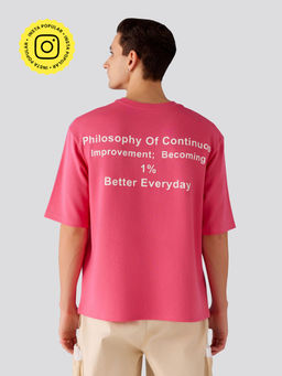 Muvazo - Kaizen Oversized Unisex T-Shirt - Pink