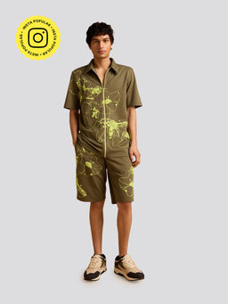Muvazo - Green Floral Sunbeam Spectrum Tracksuits (Set of 2)