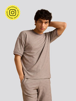 Muvazo - Brown Maverick Jacquard T-Shirt